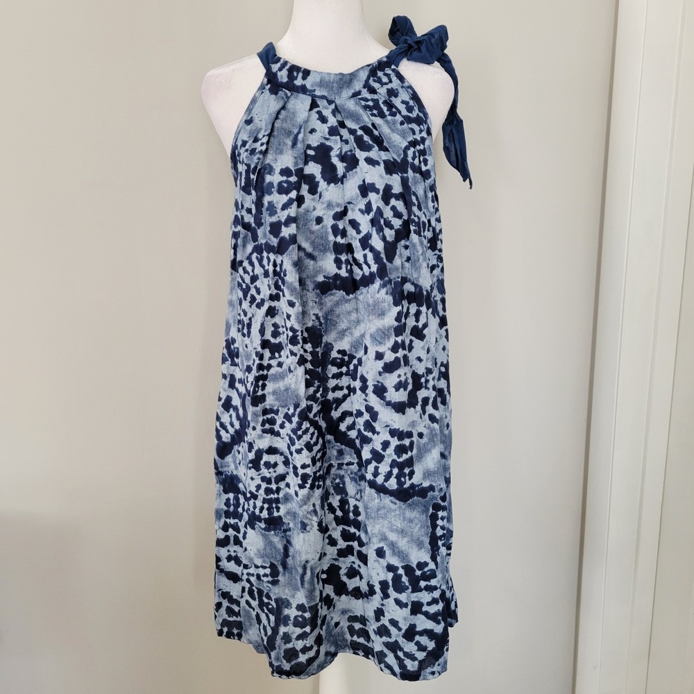 Bellambra ITALY Linen Shift‎ Sundress SMALL Boho  Beachy Coastal Tie Dye Women